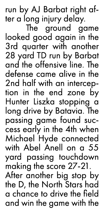 run by AJ Barbat right after a long injury delay   The ground game looked good again in the 3rd quarter with another    