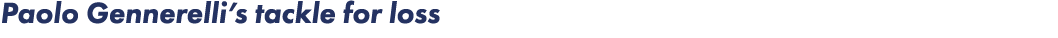 Paolo Gennerelli s tackle for loss