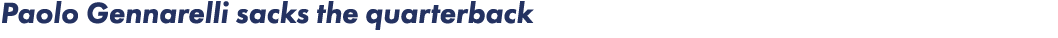 Paolo Gennarelli sacks the quarterback