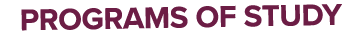 programs of study