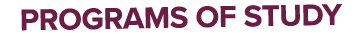 programs of study