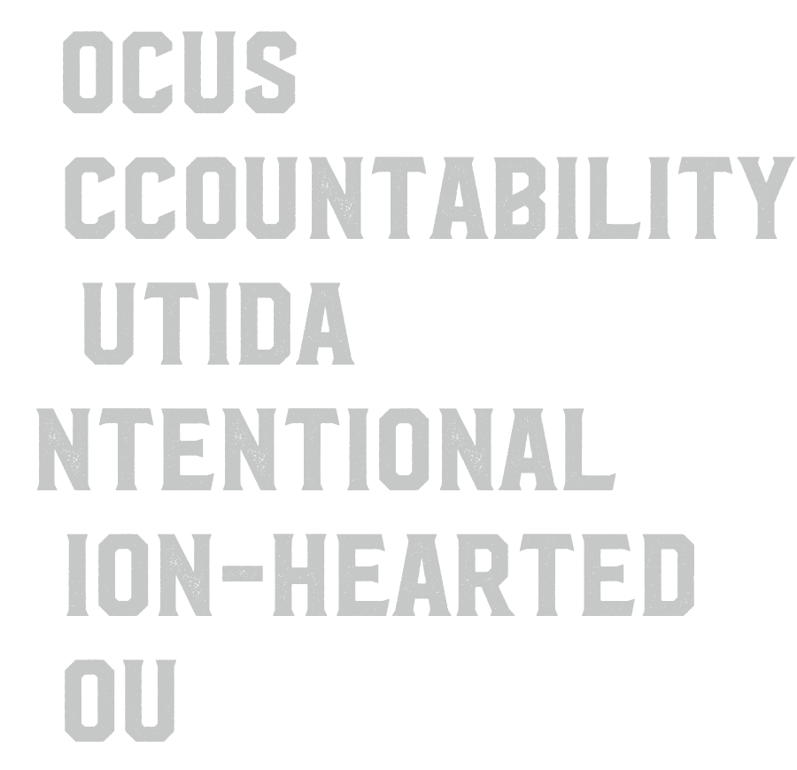 focus accountability mutida intentional lion hearted you 