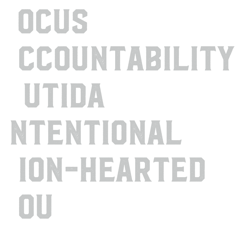 focus accountability mutida intentional lion hearted you 
