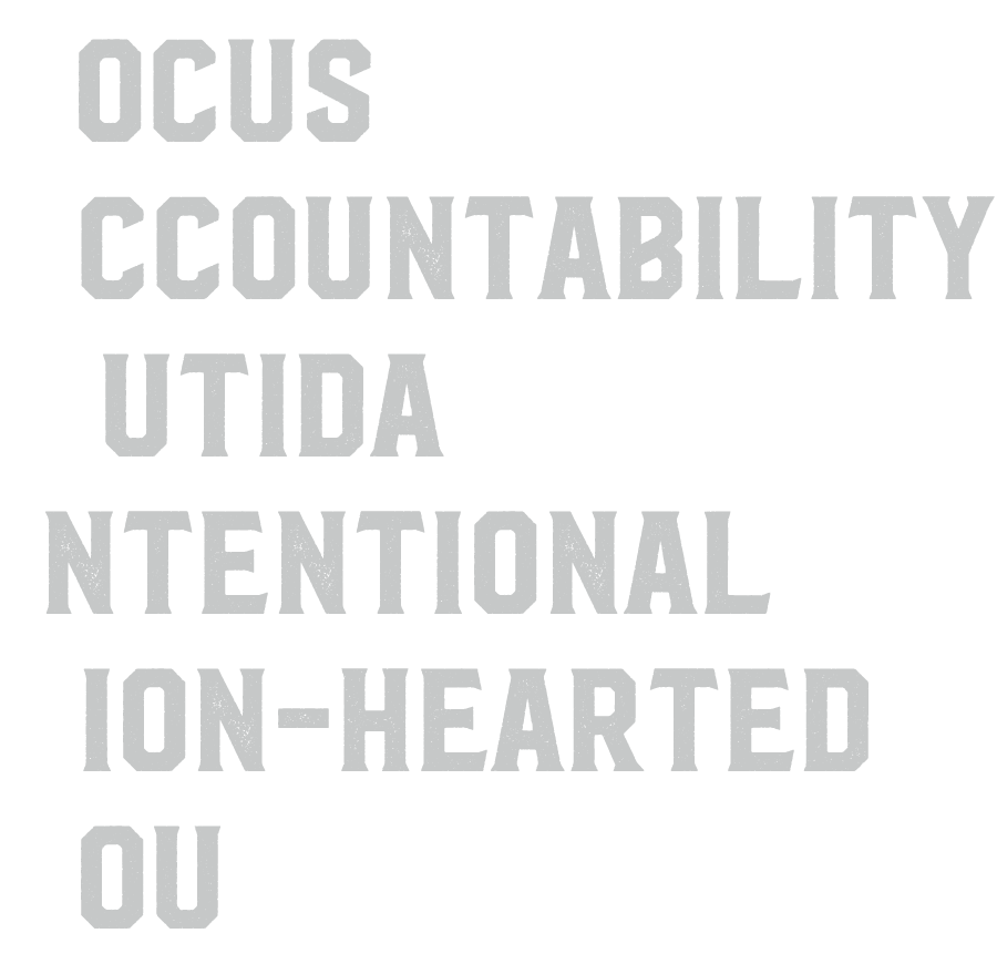 focus accountability mutida intentional lion hearted you 