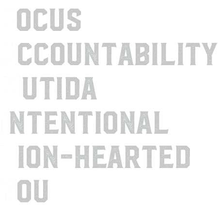 focus accountability mutida intentional lion hearted you 