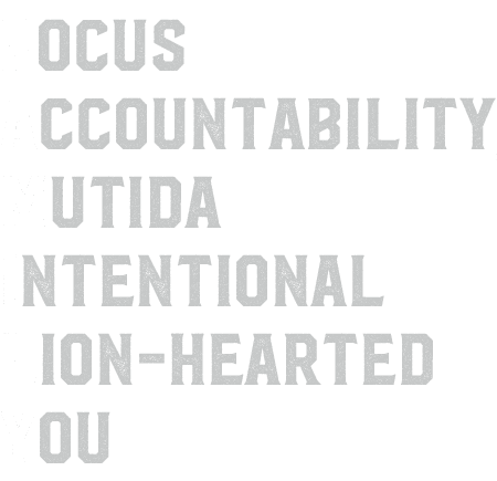 focus accountability mutida intentional lion hearted you 