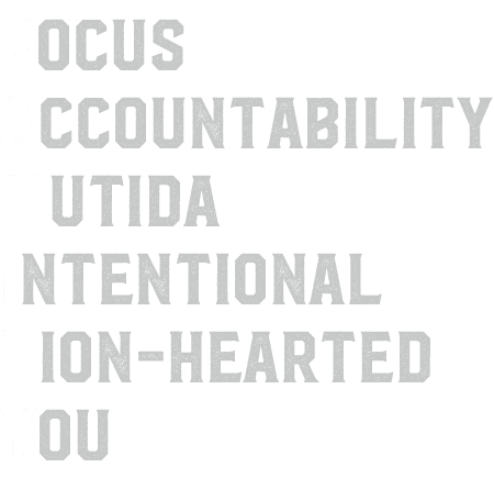 focus accountability mutida intentional lion hearted you 