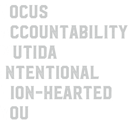 focus accountability mutida intentional lion hearted you 