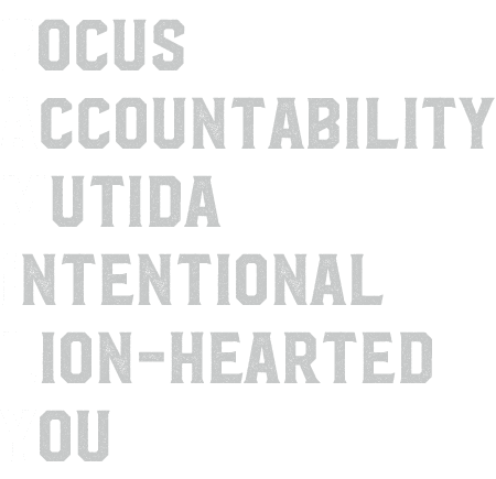 focus accountability mutida intentional lion hearted you 