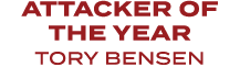 attacker of the year tory bensen