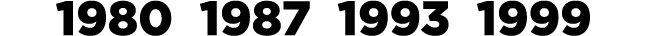 1980 1987 1993 1999