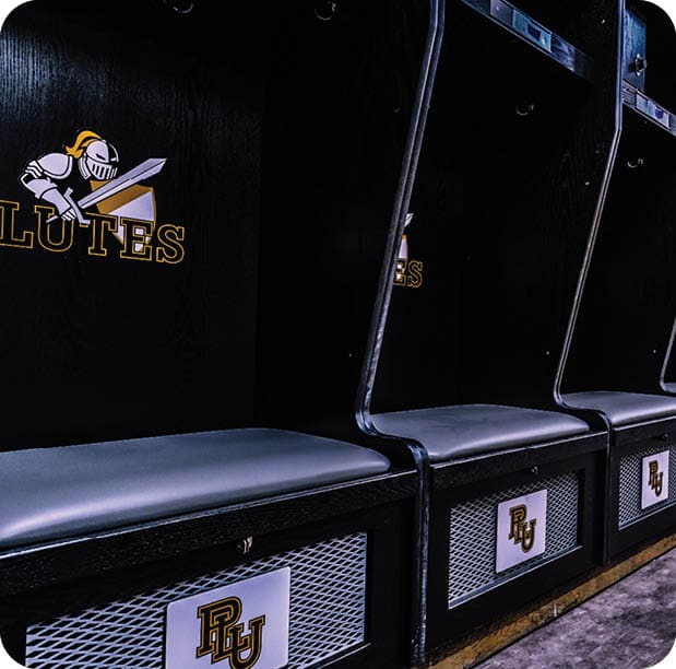Remodel work on the men's football/track locker room at PLU Thursday, Aug. 8, 2019. (Photo/John Froschauer)