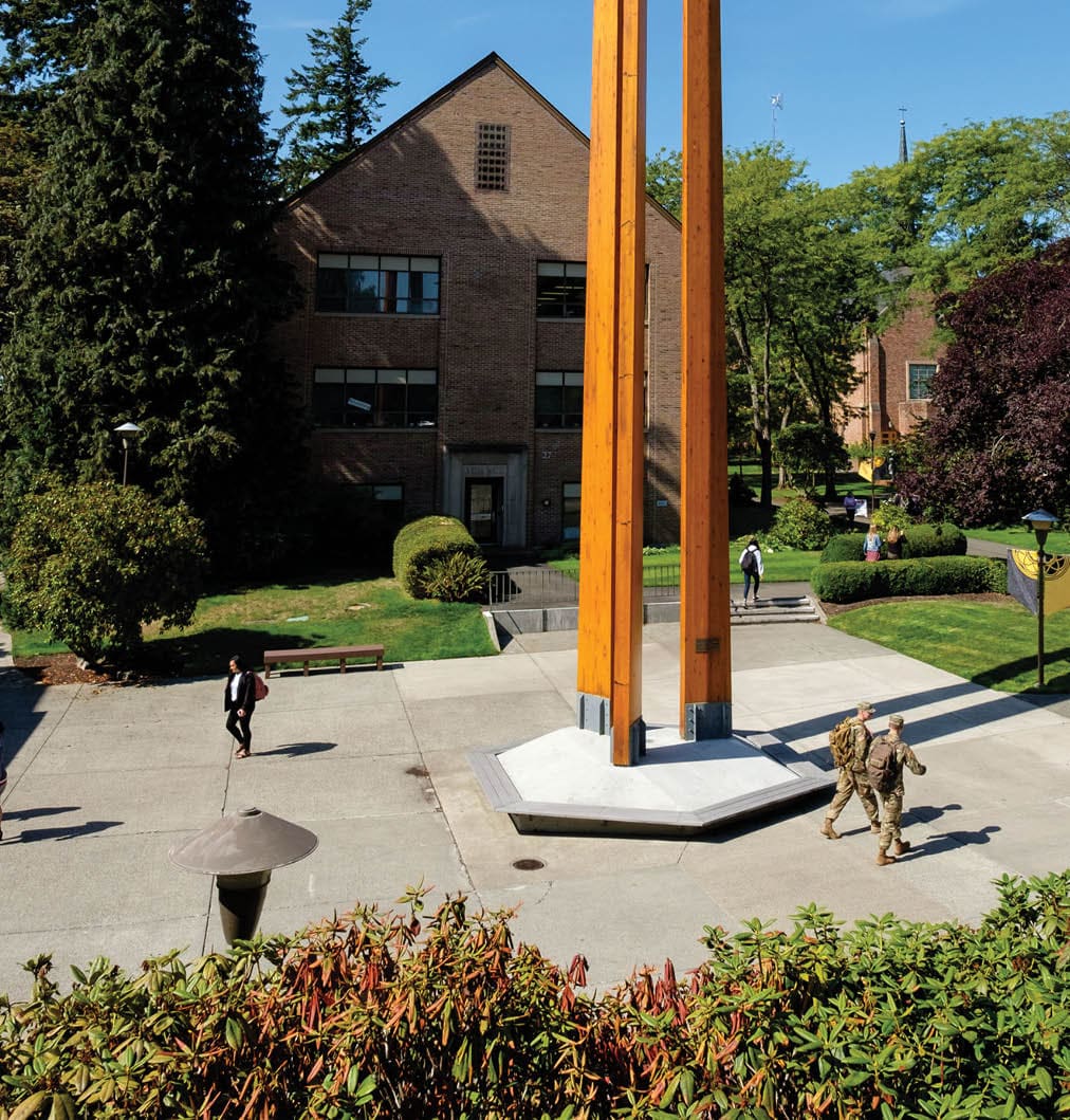 Anderson clock tower near the University Center at PLU, Tuesday, Sept. 18, 2018. (Photo/John Froschauer)