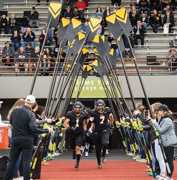 PLU homecoming football against Lewis and Clark, Saturday, Oct. 5, 2019. (Photo: John Froschauer/PLU)