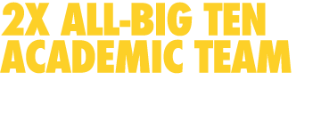 2x All-Big Ten Academic team 