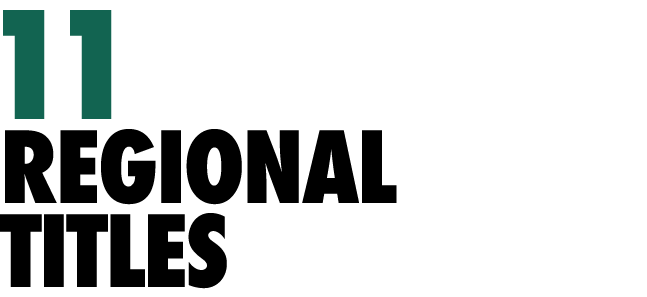  11 regional titles