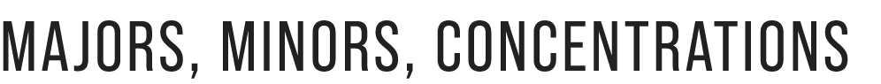 majors, minors, concentrations