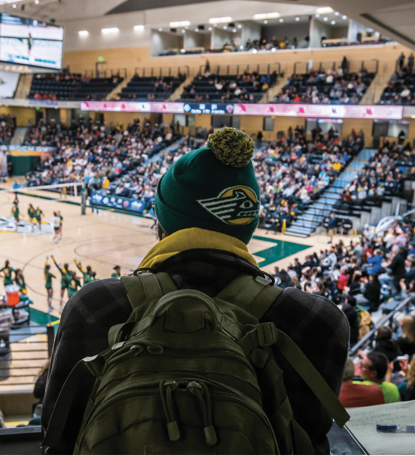 UAA Seawolves Volleyball beats Central Washington in front of largest regular-season crowd in NCAA Div. II volleyball history – 3,888 – Saturday night at the Alaska Airlines Center.