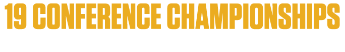 19 conference championships 13 outright 6 co-championships