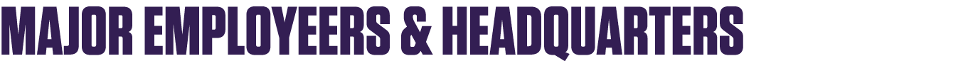 Major employeers & headquarters