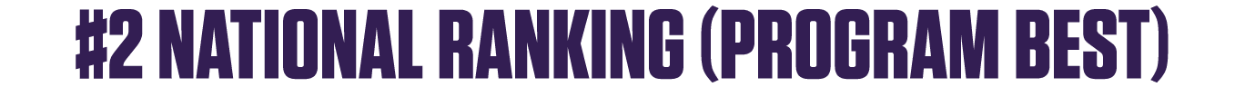 #2 NATIONAL RANKING (PROGRAM BEST)