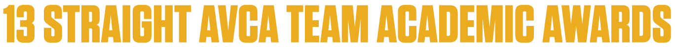 13 STRAIGHT AVCA TEAM ACADEMIC AWARDS