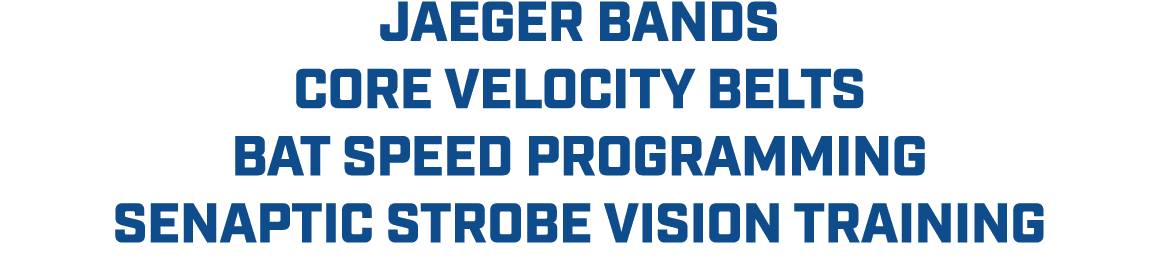 jaeger bands core velocity belts bat speed programming senaptic strobe vision training