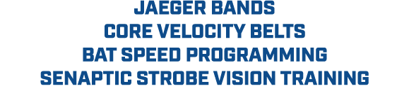 jaeger bands core velocity belts bat speed programming senaptic strobe vision training