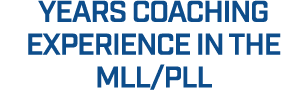 years coaching experience in the mll/pll