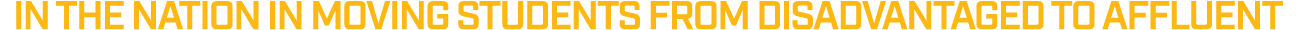in the nation in moving students from disadvantaged to affluent